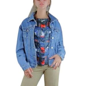 Steve & Barry’s Jacket Denim Jacket Relaxed Fit Size M